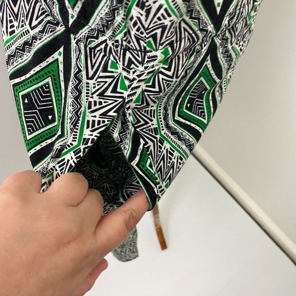 David Lawrence Size 8 Women's Shift Dress Geometric Pockets Waist Tie - Picture 6 of 10